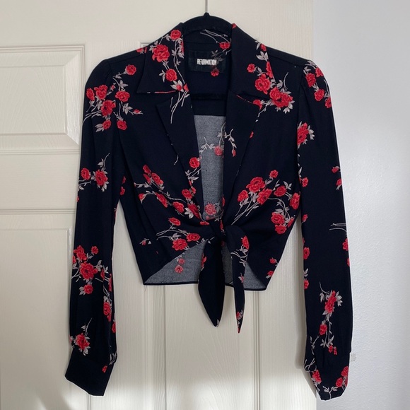 Perfect Condition Reformation Rose Blouse - Picture 1 of 4